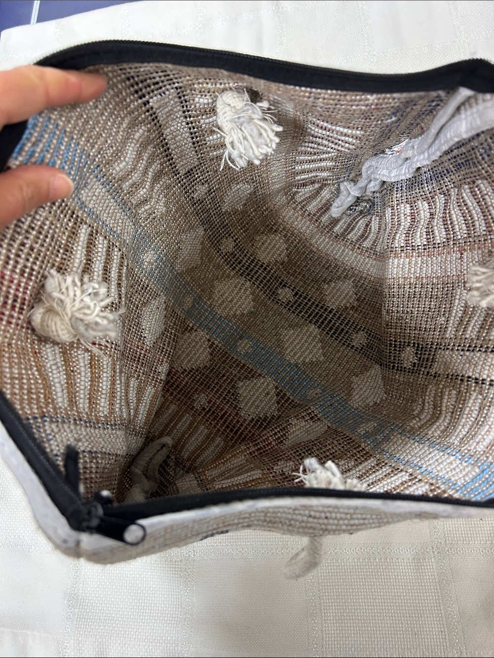 Woven Multi-Accent Tote Bag - Neutral image 5